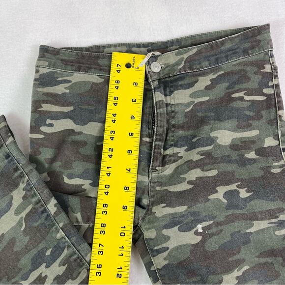 Free People Urban Outfitters Jeans Womens Size 26 Green Army Camouflage Skinny - Picture 14 of 15